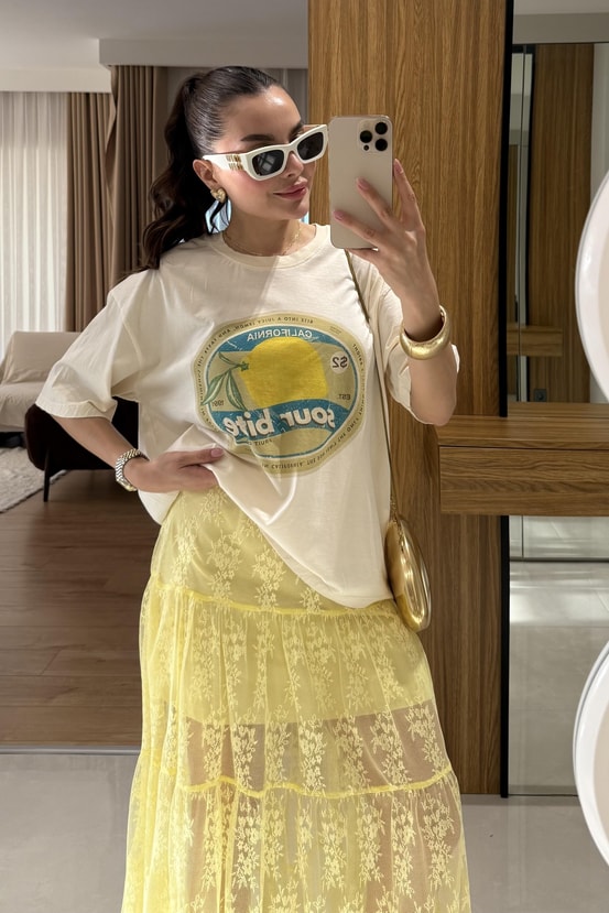 Sour Bite Limon Baskılı Tshirt 