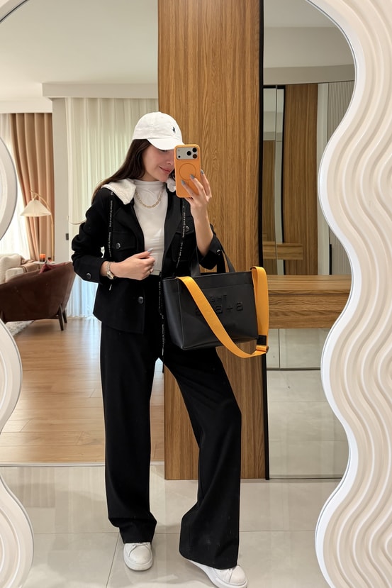 Survivar Siyah Tasarım Kapüşonlu Premium Blazer Ceket
