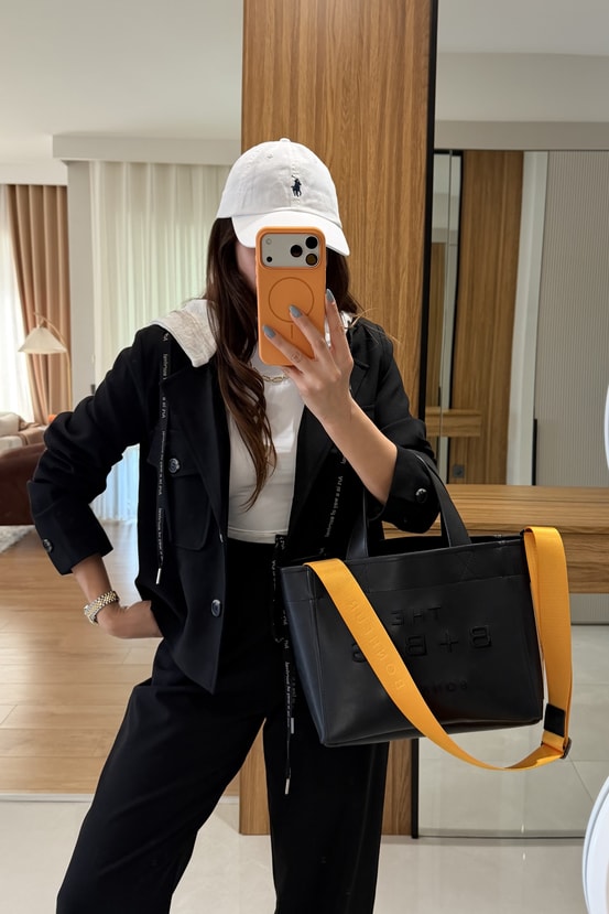 Survivar Siyah Tasarım Kapüşonlu Premium Blazer Ceket