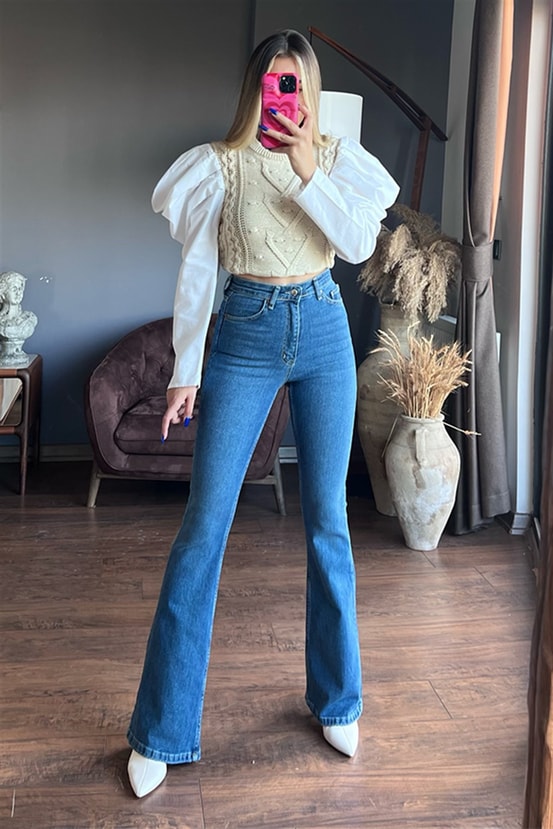 Utica midblue ispanyol jean