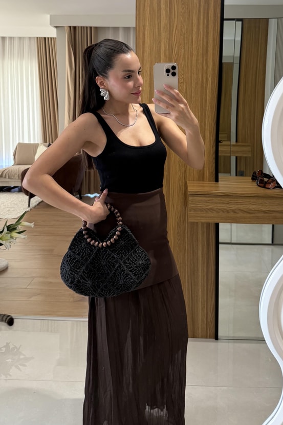 Vayora Askılı Siyah Atlet 