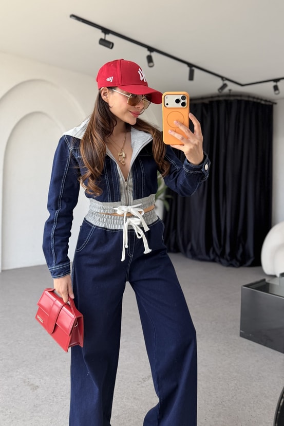 Wiser Darkblue Denim Karışımlı Takım