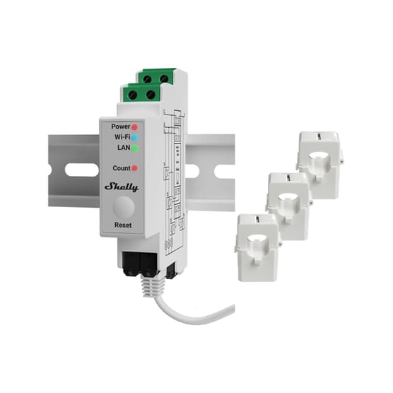 Shelly Pro 3EM 120A Wi-Fi LAN destekli üç fazlı enerji ölçer