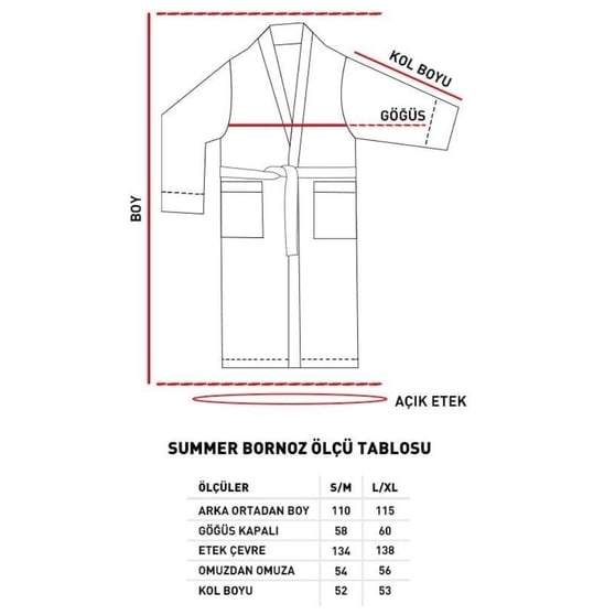 Englısh Home Summer Bej Pamuklu Bornoz S-M