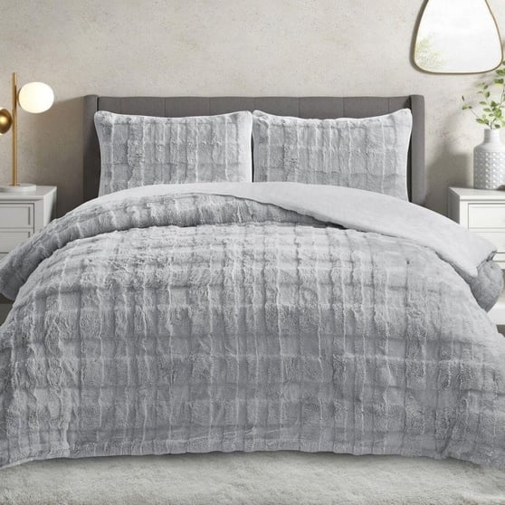 Daintyhome Siena Çift Kişilik  Yatak Örtüsü Takımı Gri