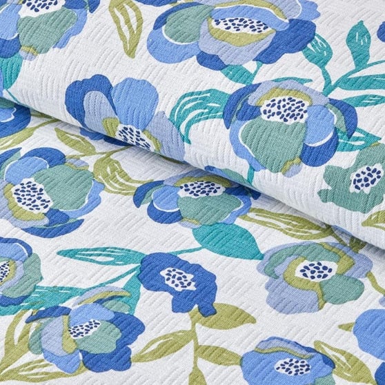 English Home Summer Blooms Pike Takımı Mavi 150x220 cm