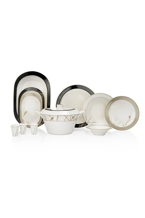 Schafer 1S9017-01001-SIY01 Tılsım Charm Yemek Takımı 60 Parça-Siyah