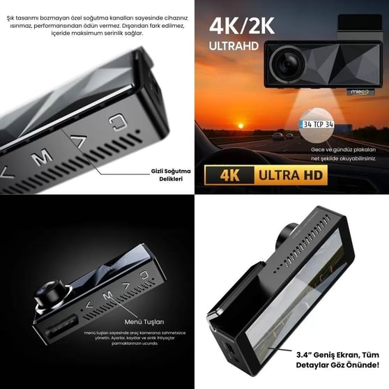 Mieco A11 4K Ultra HD Araç içi Kamera