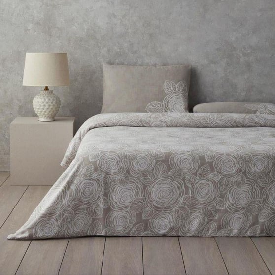 Englısh Home Shabby Rose Krep Tek Kişilik Taş Nevresim Takımı 160x220 cm