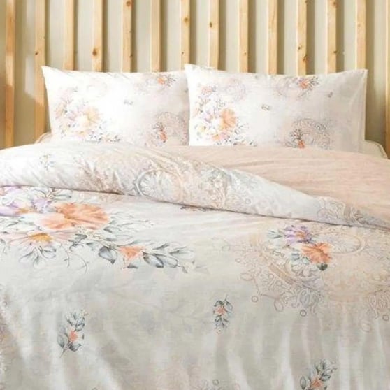 Özdilek Flowerland Nev Çift Kişilik Nevresim Takımı - Somon