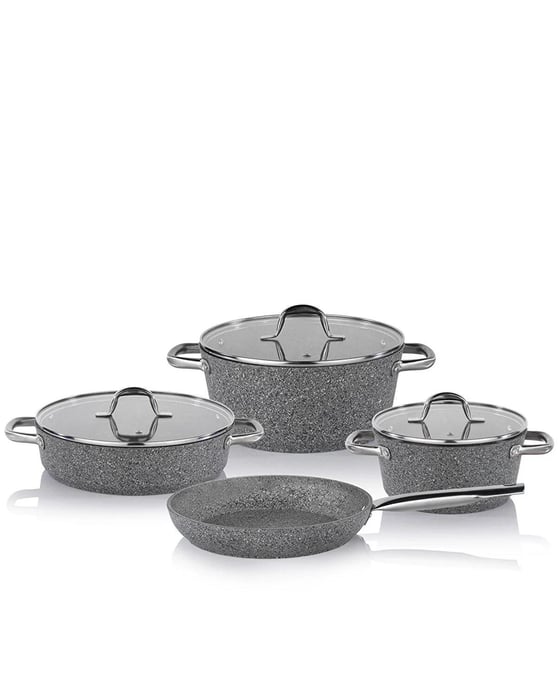 Schafer 1S4648-22005-GRI01 Millard Y.Y.Tencere Seti - İnd-7 Parça-Gri