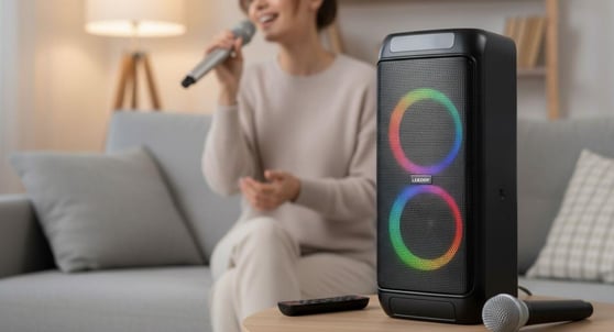Leader LP6050 RGB Bluetooth Hoparlör FM Radyo Kablosuz Mikrofon