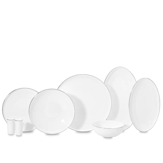 Korkmaz A8174 Diana Coll. 60 Parça Yuvarlak Yemek Takımı Platin