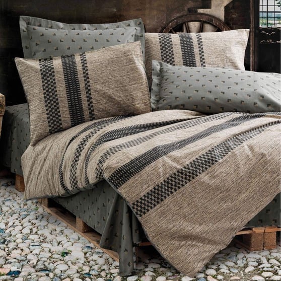 Cotton Box Toprak Çift Kişilik Nevresim Takımı Arlo Kahve