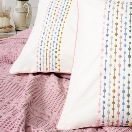 Cotton Box Aura Tek Kişilik Pike Takımı Pebble Pembe