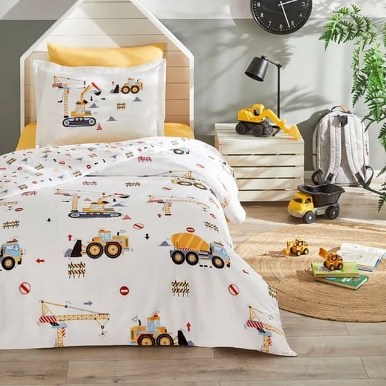 Özdilek Builder Tek Kişilik Lastikli Çarşaf Nevresim Takımı