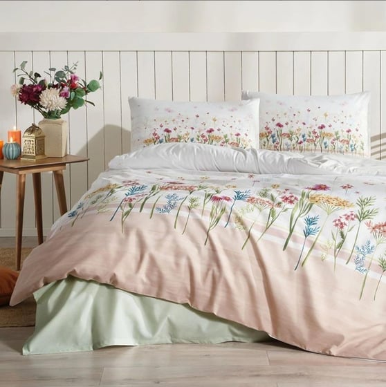 ÖZDİLEK NEV SOMON SPRING GARDEN ÇİFT KİŞİLİK NEVRESİM TAKIMI