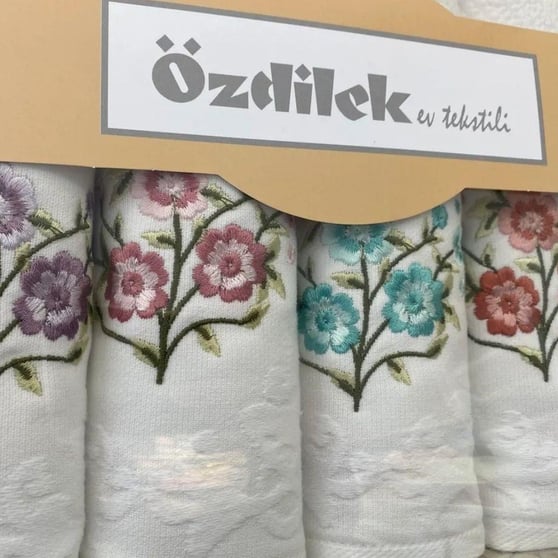 ÖZDİLEK PANSY BEYAZ 4LU KUTULU HAVLU NKS