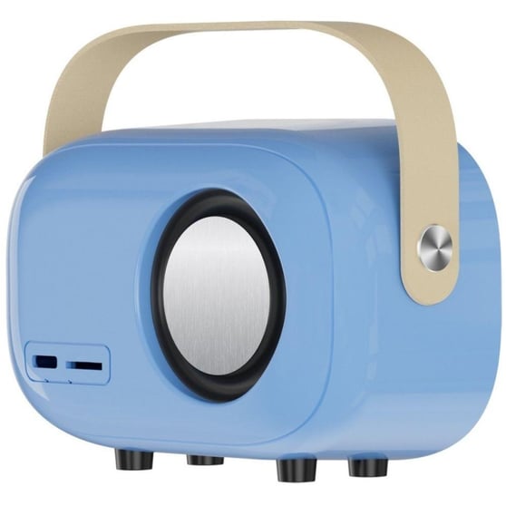 JHY K5 2 Mikrofonlu Bluetooth Kareoke Mavi