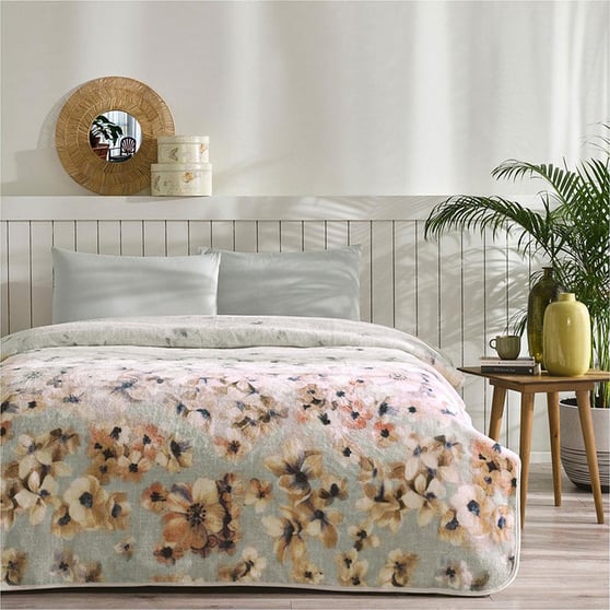 Özdilek Prime Flor Battaniye Çift Kişilik Sarı