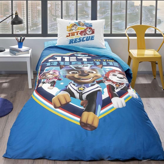 Taç Lisanslı BRF Paw Patrol Jet Nevresim Takımı Tek Kişilik