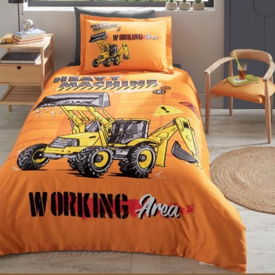 Özdilek Heavy Machine Tek Kişilik Lastikli Çarşaf Nevresim Takımı