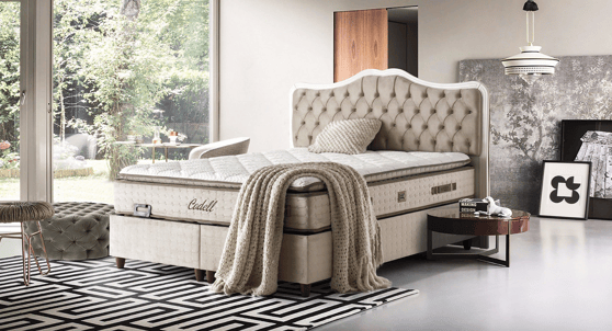 Codell Plus 160lık Baza,Başlık,Yatak Set (İst-22 Kahve)
