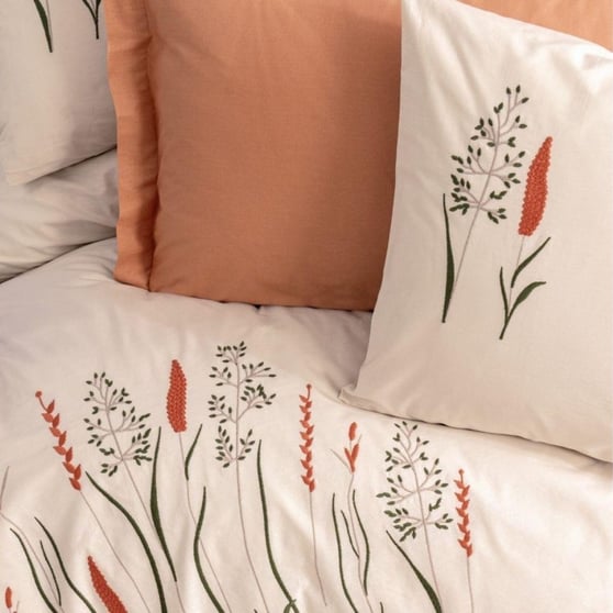 Cotton Box Nevresim Takımı Cb Brode Ranforce Maıa Karamel Çift Kişilik