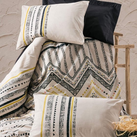 Cotton Box Ethnic Çift Kişilik Nevresim Takımı Elvira Siyah