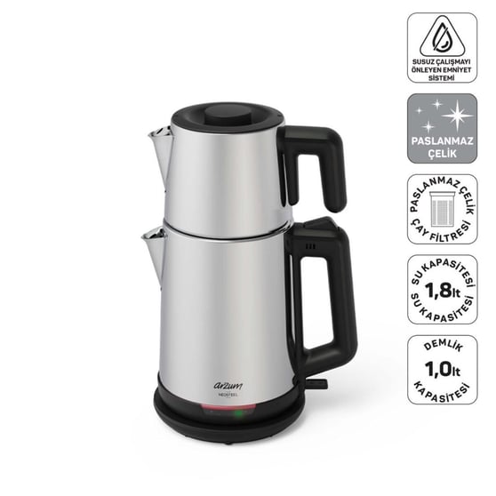 Arzum AR3158-0600 Neosteel 1800 W Paslanmaz Çelik Çay Makinesi