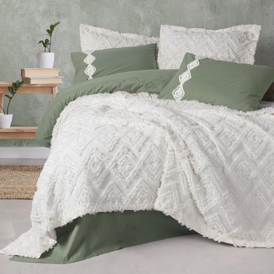 Cotton Box Limi Luke Krem Çift Kişilik Yatak Örtülü Nevresim Takımı
