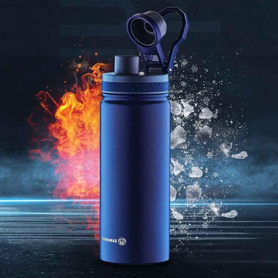 Korkmaz A742-03 Essentıals Sport Termos 530ml. Lacivert