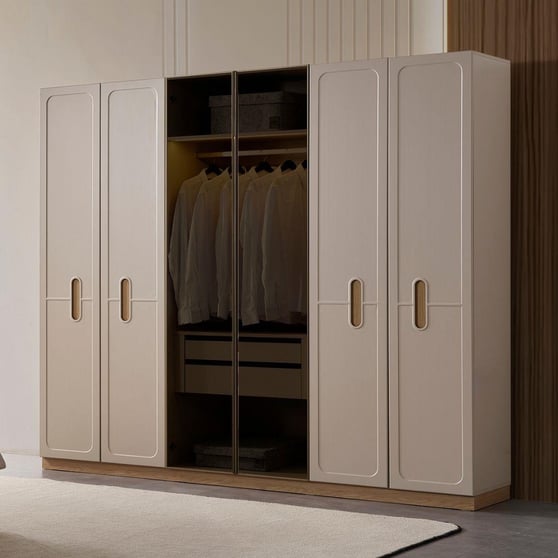 Capella 6 Kapılı Reflekte Camlı Gardırop 240x216 cm (D1)