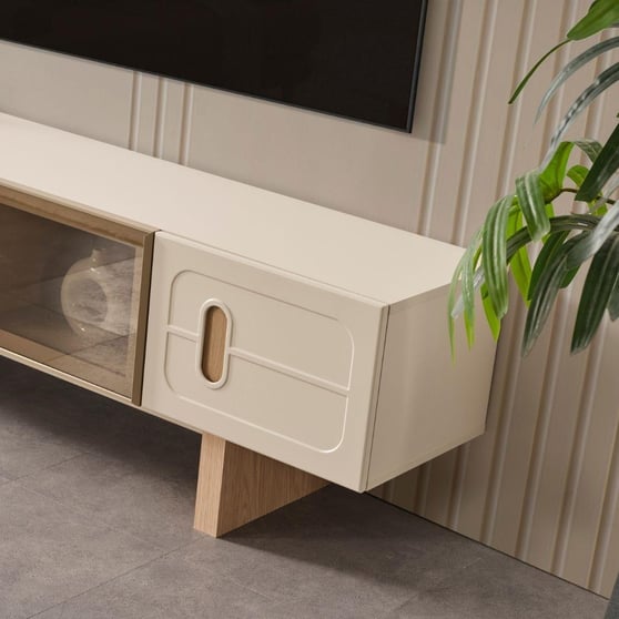 Capella Modern TV Sehpası 200 cm Lake Boyalı Alt Modül
