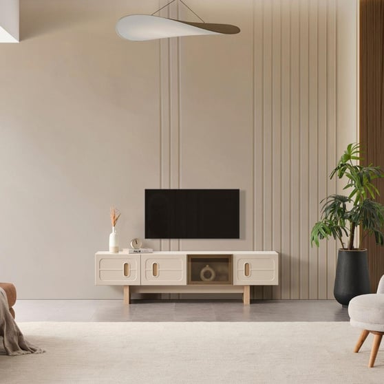Capella Modern TV Sehpası 200 cm Lake Boyalı Alt Modül