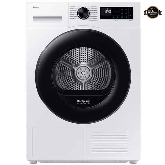 Samsung DV90DG52A0AEAH Beyaz 9 Kg Isı Pompalı Wifi Bağlantılı A+++ Enerji Çamaşır Kurutma Makinesi