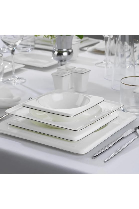 Schafer 1S0437 Blanc Bone Yemek Takımı 60 Parça Gümüş