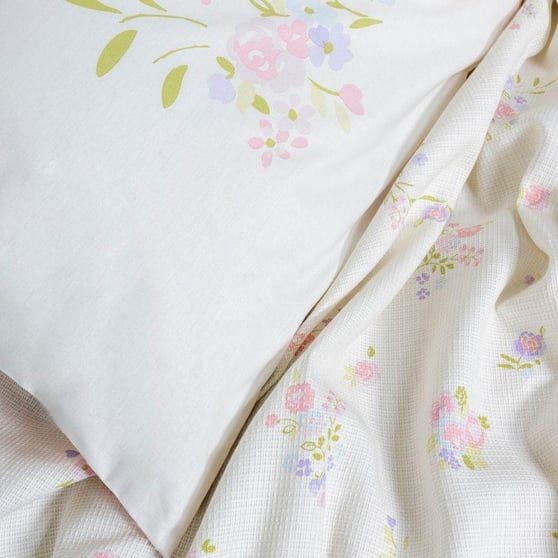 Cotton Box Estiva Tek Kişilik Pike Takımı Petal Pembe