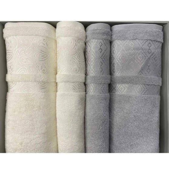 Özdilek Dory Best Set Hamam Takımı - Krem-gri