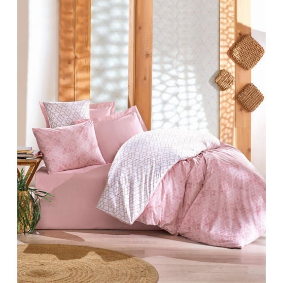 Cotton Box Minimal Best Tek Kişillik Ranforce Pembe  Nevresim Takımı (1810)