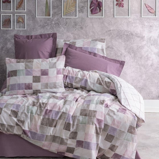 Cotton Box Minimal Maro Ranforce %100 Pamuk Çift Kişilik Nevresim Takımı Gün Kurusu Lastikli Çarşaflı