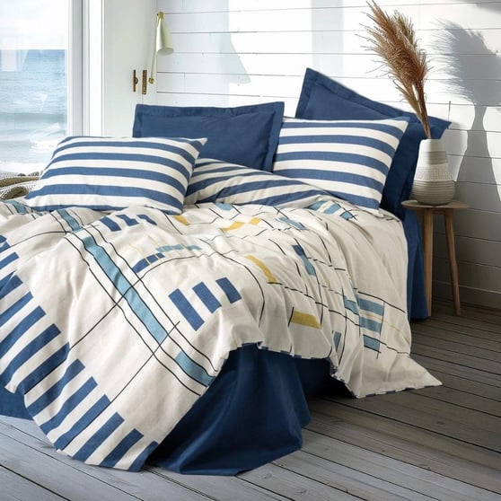 Cotton Box Modern Lunox Tek Kişilik Ranforce Nevresim Takımı 160x220 cm Lacivert