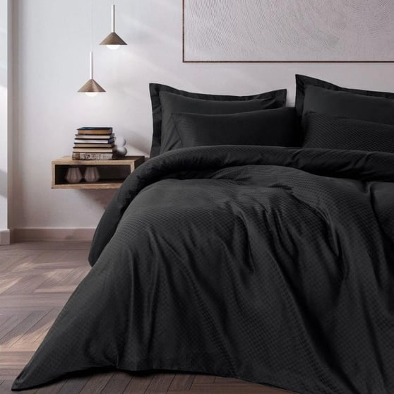 Cotton Box Plaid Siyah Tek Kişilik Ranforce %100 Pamuk Nevresim Takımı 160x220