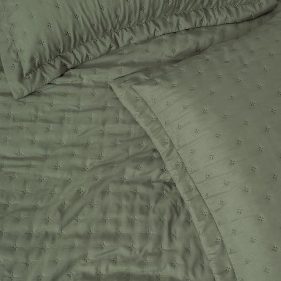 Cotton Box Serra Niva Yatak Örtüsü Adaçayı Çift Kişilik