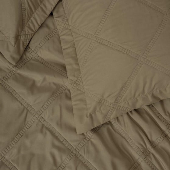 Cotton Box Serra Tila Yatak Örtüsü Bej Çift Kişilik