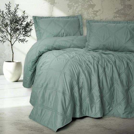 Cotton Box Serra Tila Yatak örtüsü  Mint Çift Kişilik
