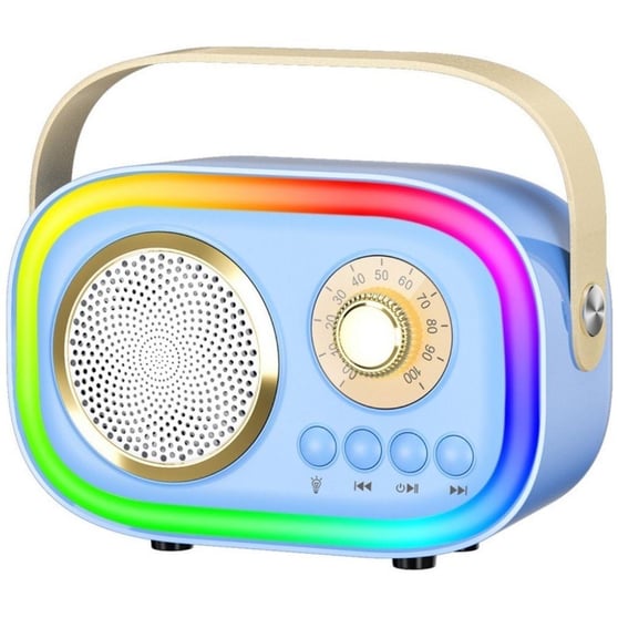 JHY K5 2 Mikrofonlu Bluetooth Kareoke Mavi
