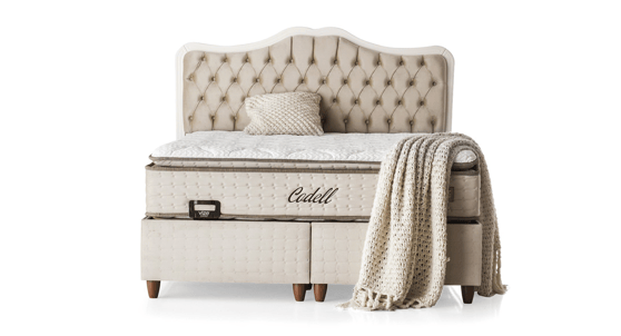 Codell Plus 160lık Baza,Başlık,Yatak Set (İst-22 Kahve)