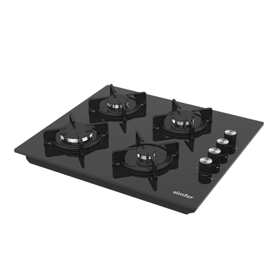 Simfer 3046 Siyah Klasik Set üstü Cam Ocak