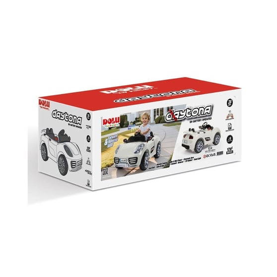 Dolu Daytona 12V Uzaktan Kumandalı Akülü Araba Beyaz (8197)